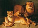 Un lion et sa femelle allaitant ses petits, 1801-1802, Salon de 1802, 97 x 130 cm, collection particulière