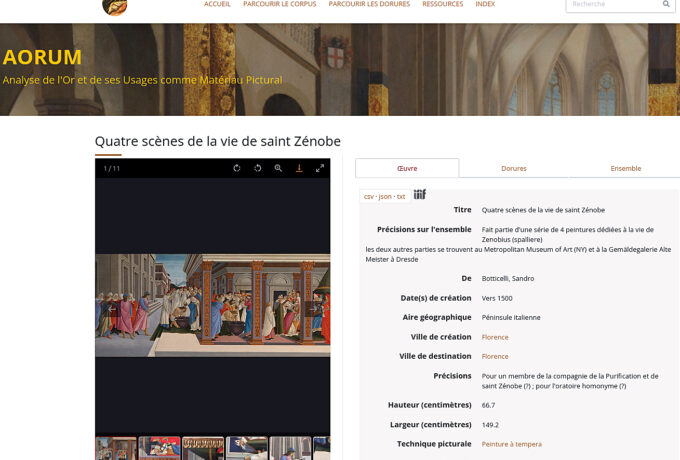 La base de données du projet AORUM (Le 16/09/2025 de 16:00:00 à 18:30:00)
