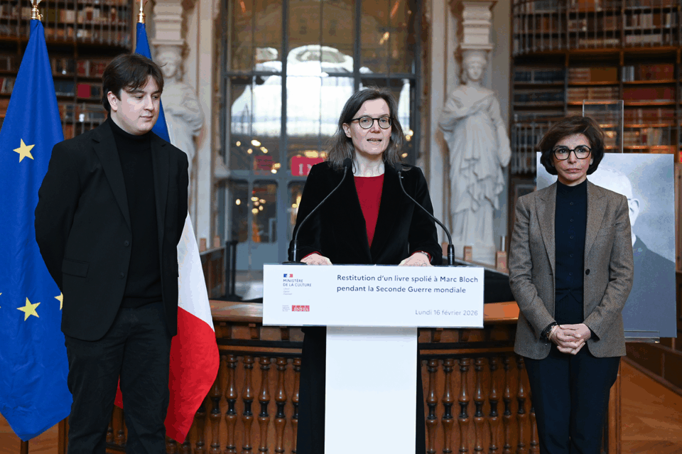 Restitution d’un livre spolié à Marc Bloch pendant la Seconde Guerre mondiale