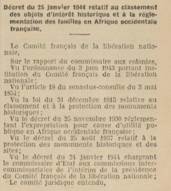 Légiférer sur la protection des monuments et des objets d’art dans les colonies (Le 19/11/2026 de 16:00:00 à 18:00:00)