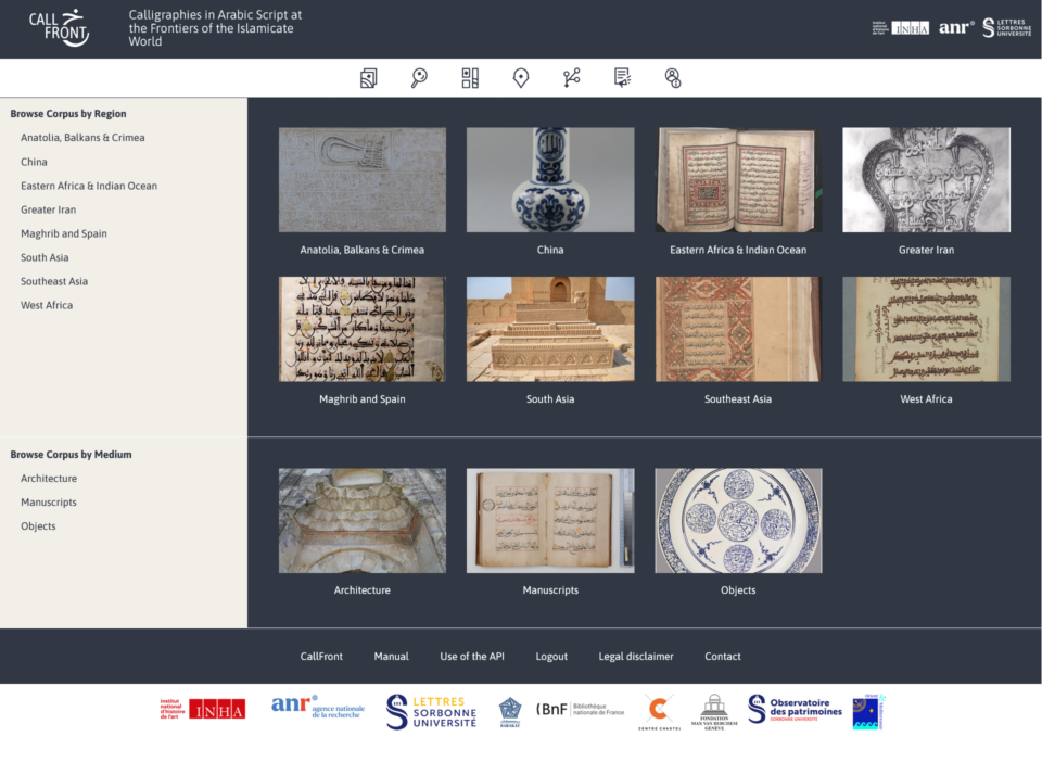 CallFront : un corpus numérique pour explorer les calligraphies en caractères arabes