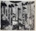 Ibou Diouf, Le marché au tissu, 1966, huile, 162×130 cm. Photographie noir et blanc de l’oeuvre exposée à la 5e biennale de Paris, 1967 et reproduite dans son catalogue. DR