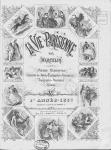 Couverture de la revue La Vie Parisienne, n°1, 1863, Paris, bibliothèque de l'Institut de France (détail)