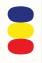Ellsworth Kelly. Bleu et jaune et rougeorange [Blue and Yellow and Red-Orange] (AX17), de la Suite de vingt-sept lithographies en couleur [Suite of Twenty- Seven Color Lithographs], 1964-1965, lithographie sur papier Rives BFK, EA (éd. 75), 89,5 x 60,3 cm. Institut national d’histoire de l’art, Paris © Ellsworth Kelly Foundation