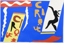 Henri Matisse (1869-1954), Le Cirque, Pochoir, 422 x 615, Dans Jazz, Paris : Tériade, 1947, [n.p.], ill. Paris, Bibliothèque littéraire Jacques Doucet © Succession H. Matisse
