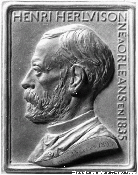 Louis Bérard, Henri Herluison, 1893, Paris, musée d'Orsay, ©Photo musée d'Orsay / RMN. Plaquette en bronze, 7,8 x 6 cm.