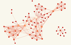 Illustration du service : réseau aléatoire généré à partir de sigma.js