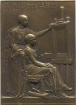 Frédéric de Vernon, Plaquette de la Société des amis des arts de Pau, 1901, bronze frappé biface, Musée d’Orsay, Medor 1981