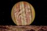 Jupiter vu de la surface de son satellite le plus proche. Lucien Rudaux, "Sur les autres mondes" Paris, Flammarion, 1937