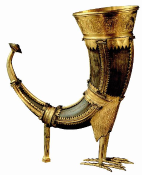 Corne à boire du XVe siècle, Paris, musée de Cluny - musée national du Moyen Âge