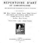 Répertoire d’art et d’archéologie, couverture du fascicule n° 1, 1910, Bibliothèque de l’INHA, collections Jacques Doucet